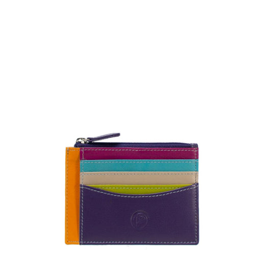 Pergalo Multi Colour Leather Card Holder