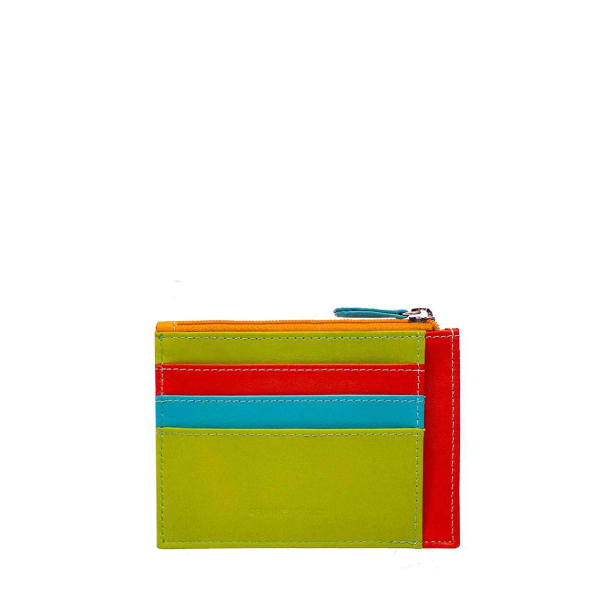 Pergalo Multi Colour Leather Card Holder