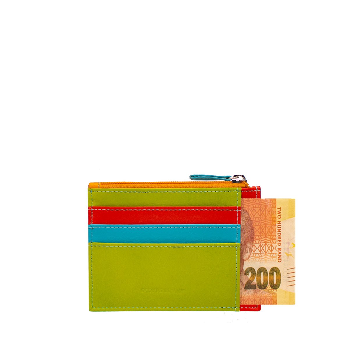 Pergalo Multi Colour Leather Card Holder